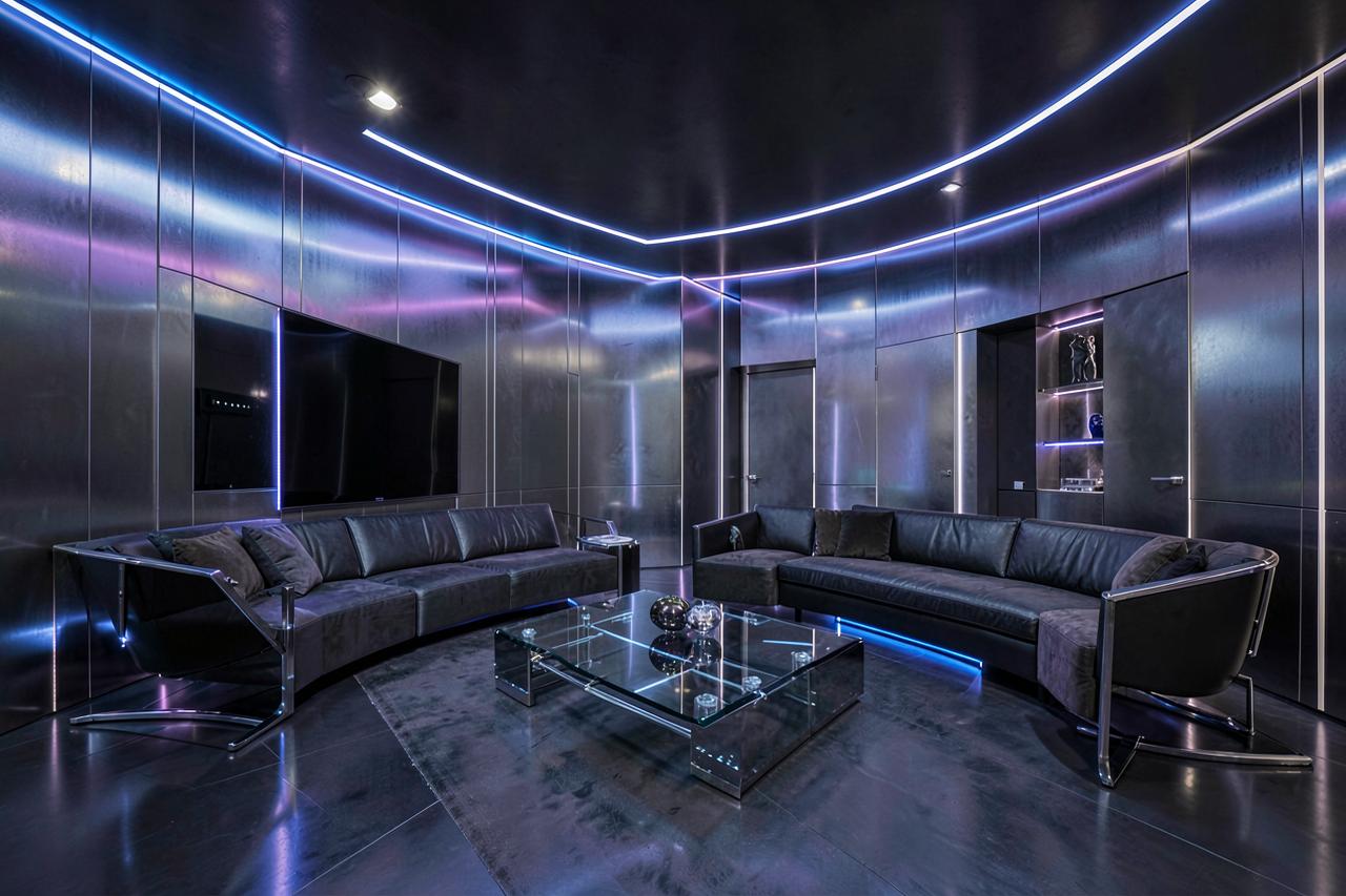 Interno in stile Techno