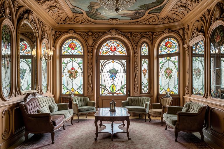 Interno in stile Art Nouveau